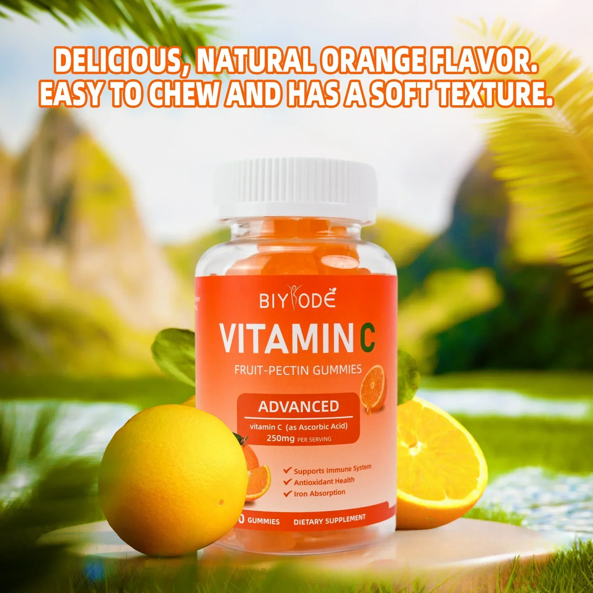 

1 bottle of vitamin C gummies to maintain immune function promote digestion and absorption balance nutrition and health food