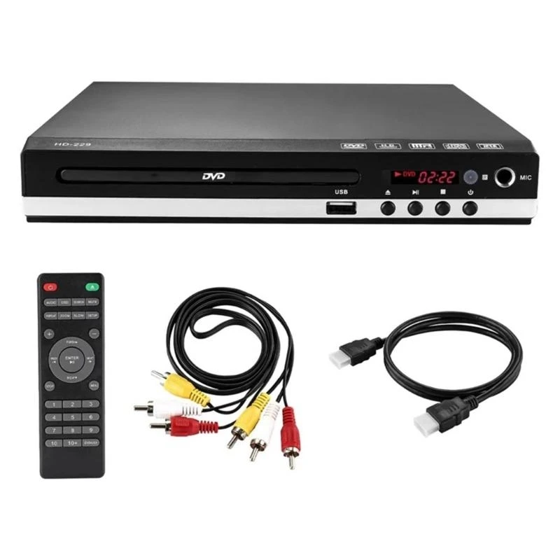 

62KA Compactly DVD -игрок для телевизора с USB Port Karaokes MICS поддерживает All RegionFree