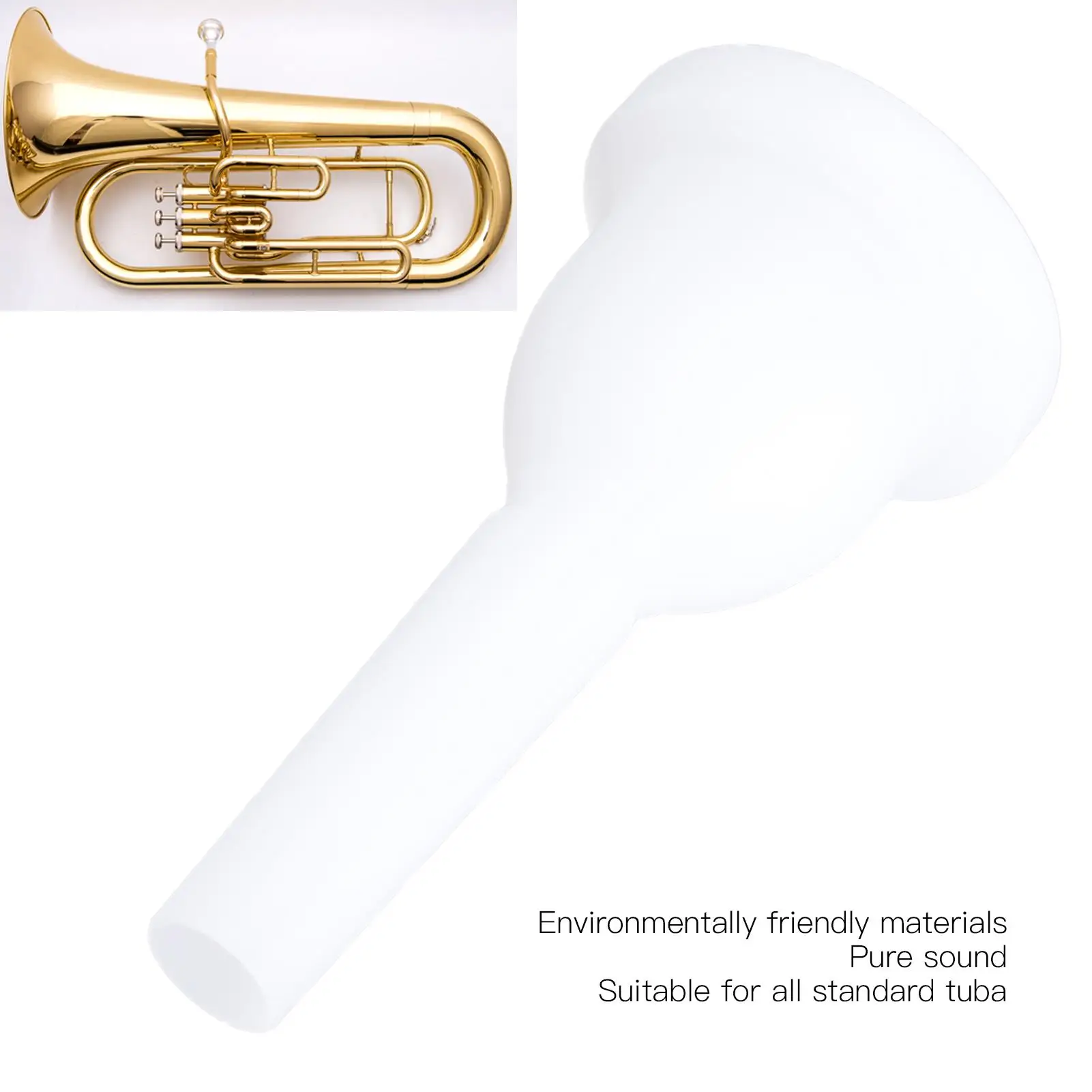 MT-20 abs Kunststoff Tuba Mundstück-Blasinstrument Zubehör für Horn Spieler