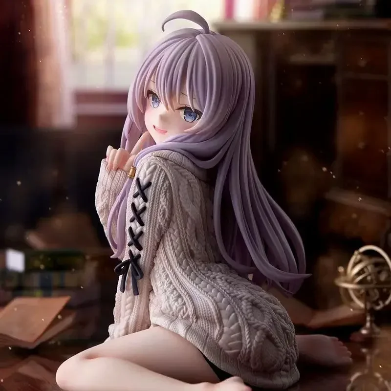 The 150.Of Elaina Anime WPanama ing Witch, figurines d'action Elaina, robe pull violette assise, jouet modèle fille, cadeau d'anniversaire, 15cm