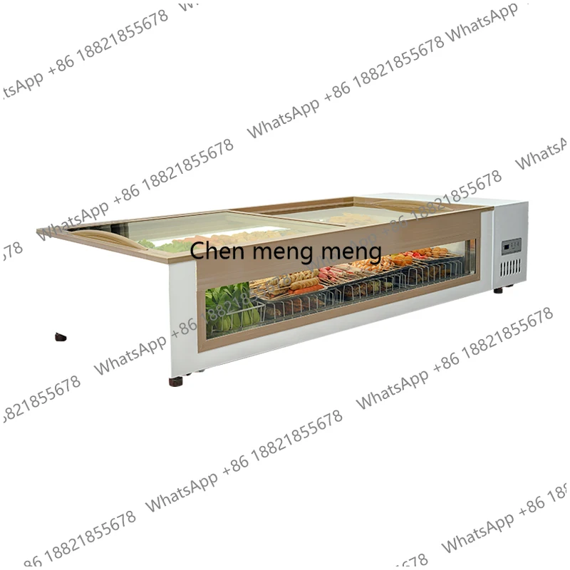 

Small Commercial Desktop Glass-Free Refrigerated Freezer Display Cabinet: Specialized for Fresh-Keeping BBQ Skewers Customized