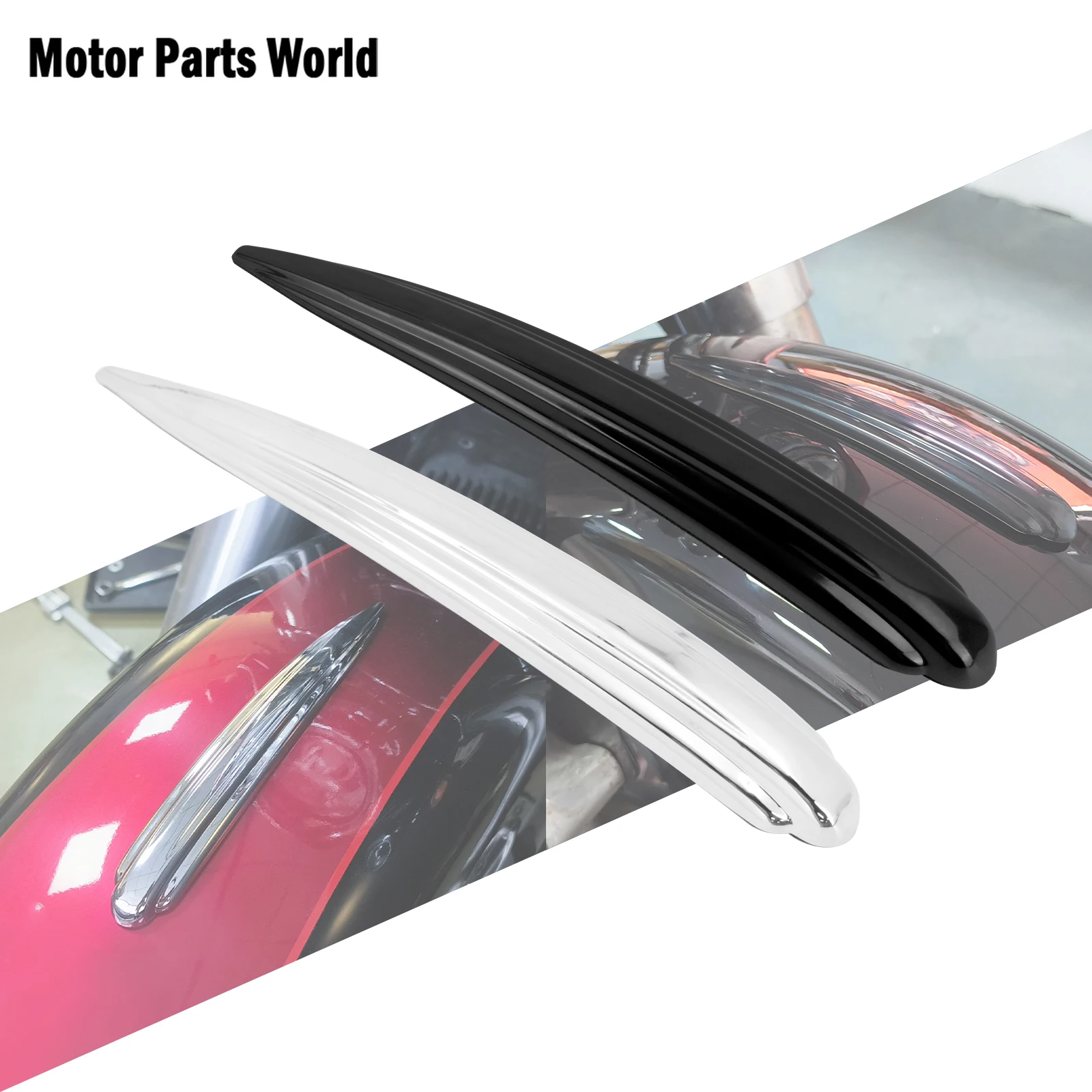 

Motorcycle Front Fender Trim Protector Fairing Cover Black/Chrome For Harley Softail Fat Boy FLD Touring Road Electra Glide