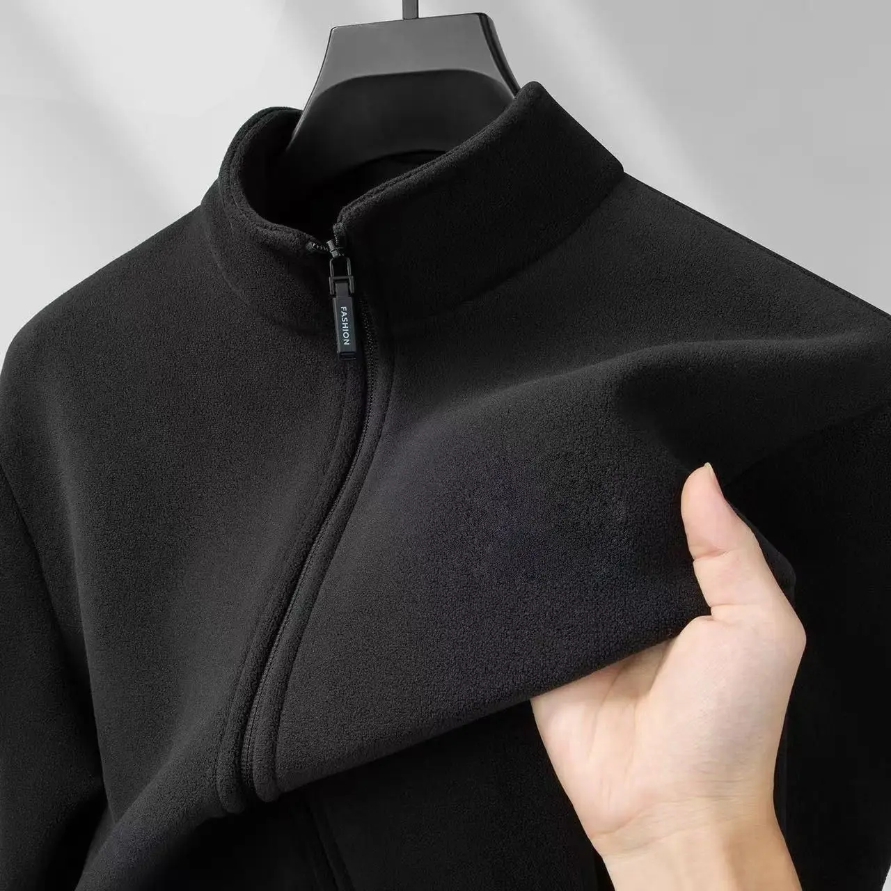

Thickened Fleece Women's Jacket Casual Warm Outerwear Sweatshirt Zipper Closure Long Sleeve Coat for Daily Wear Commute