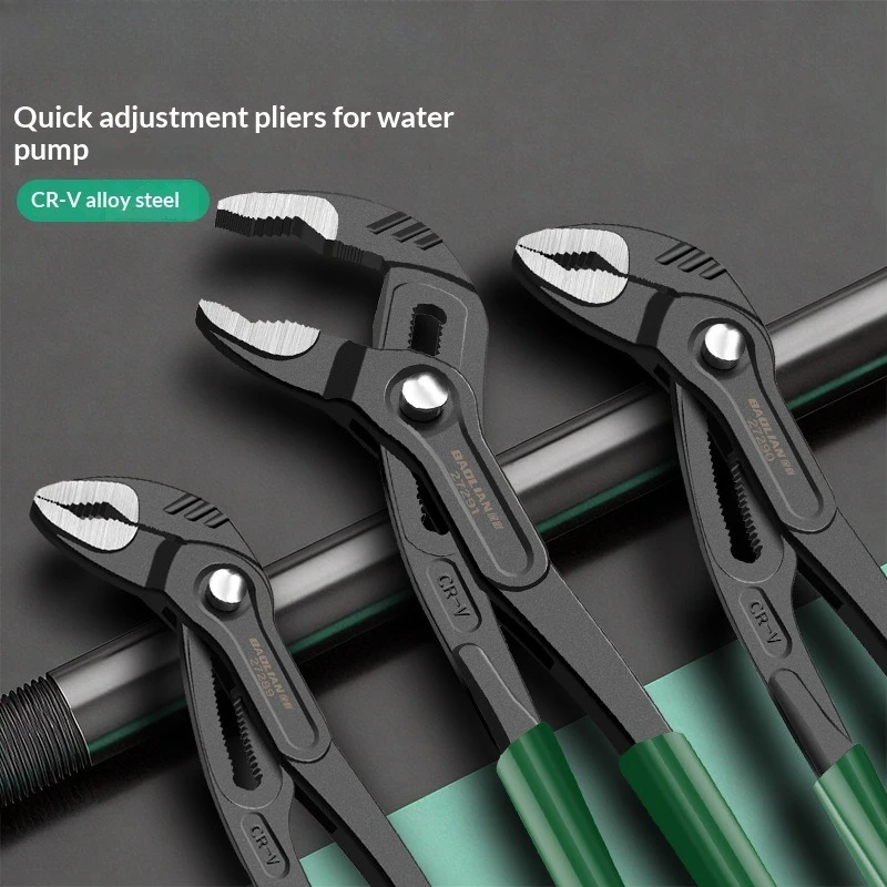 

Водяной насос, многофункциональный ручной инструмент, профессиональные плоскогубцы для клемм, водопроводные трубы, сантехника, быстросъемный регулируемый гаечный ключ, зажим для дома