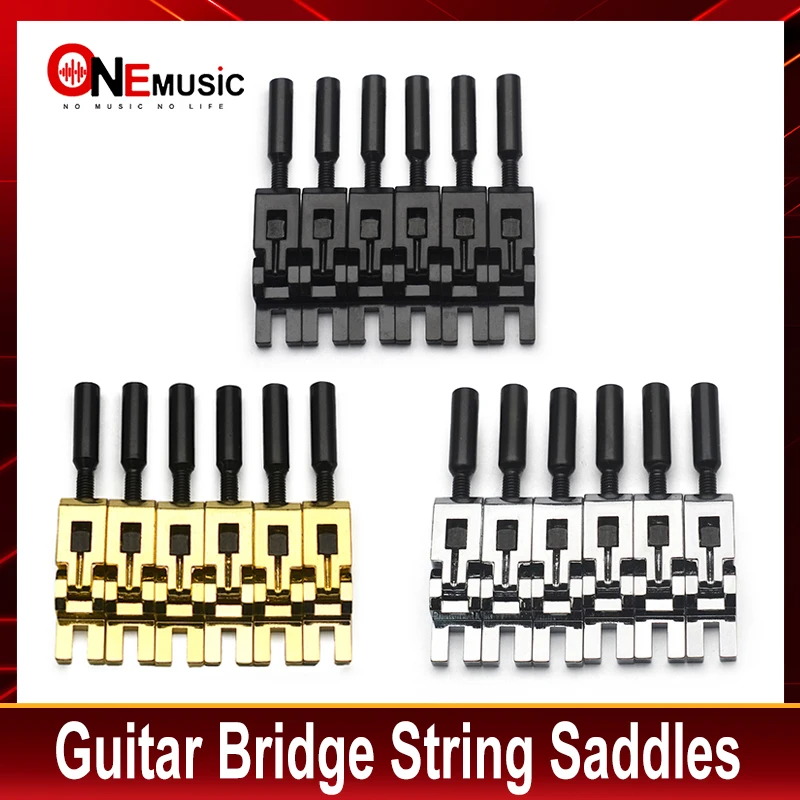 6Pcs/set Electric Guitar Double Locking Systyem Locked String Saddles Tremolo Bridge Locked String Saddles for Electric Guitar