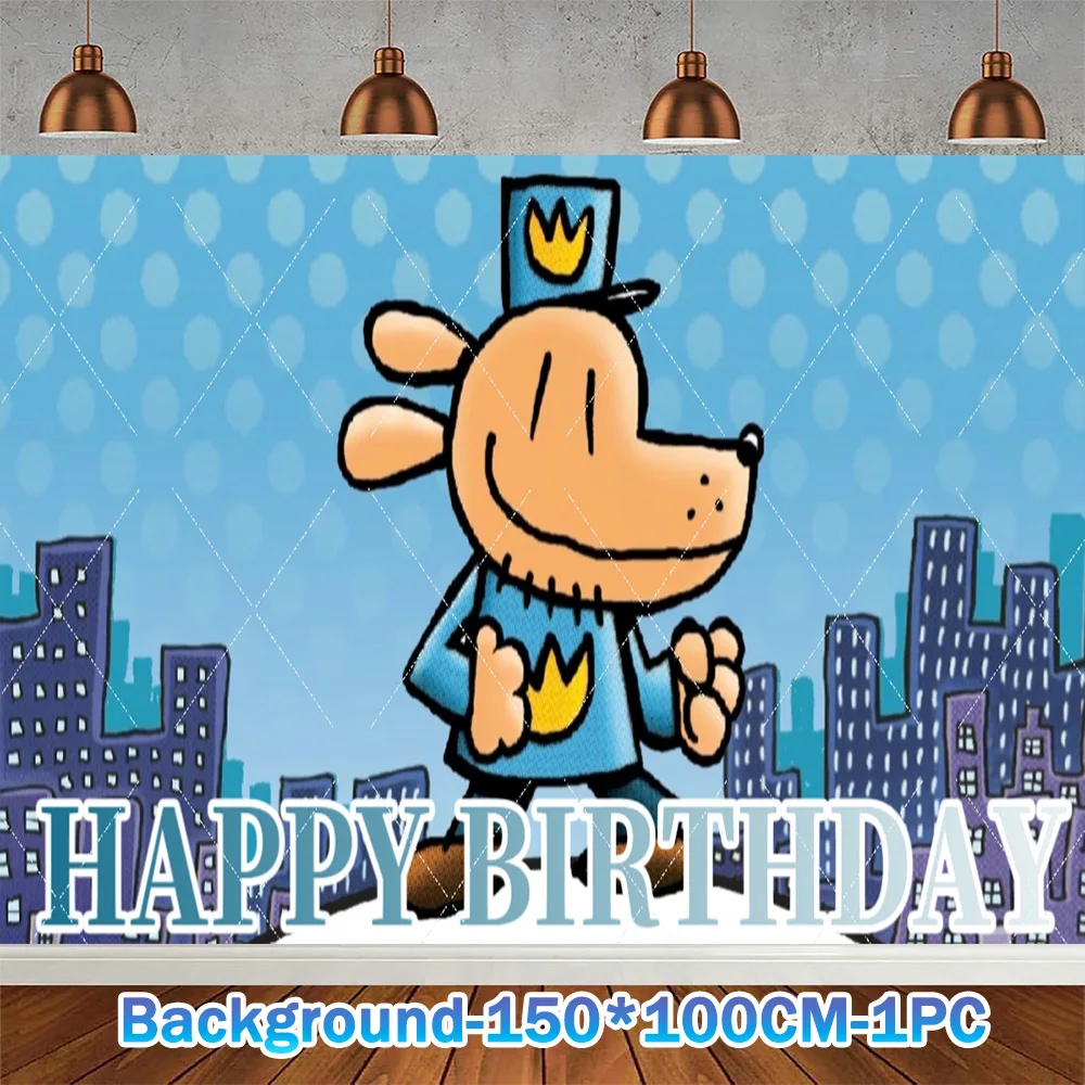 Blue&Dogs-MANS Thema Kindergeburtstag Partyzubehör Dekoration Beste Freundin Ballon Kuchen Topper Banner Hintergrund Babyparty Requisiten – Detail 6