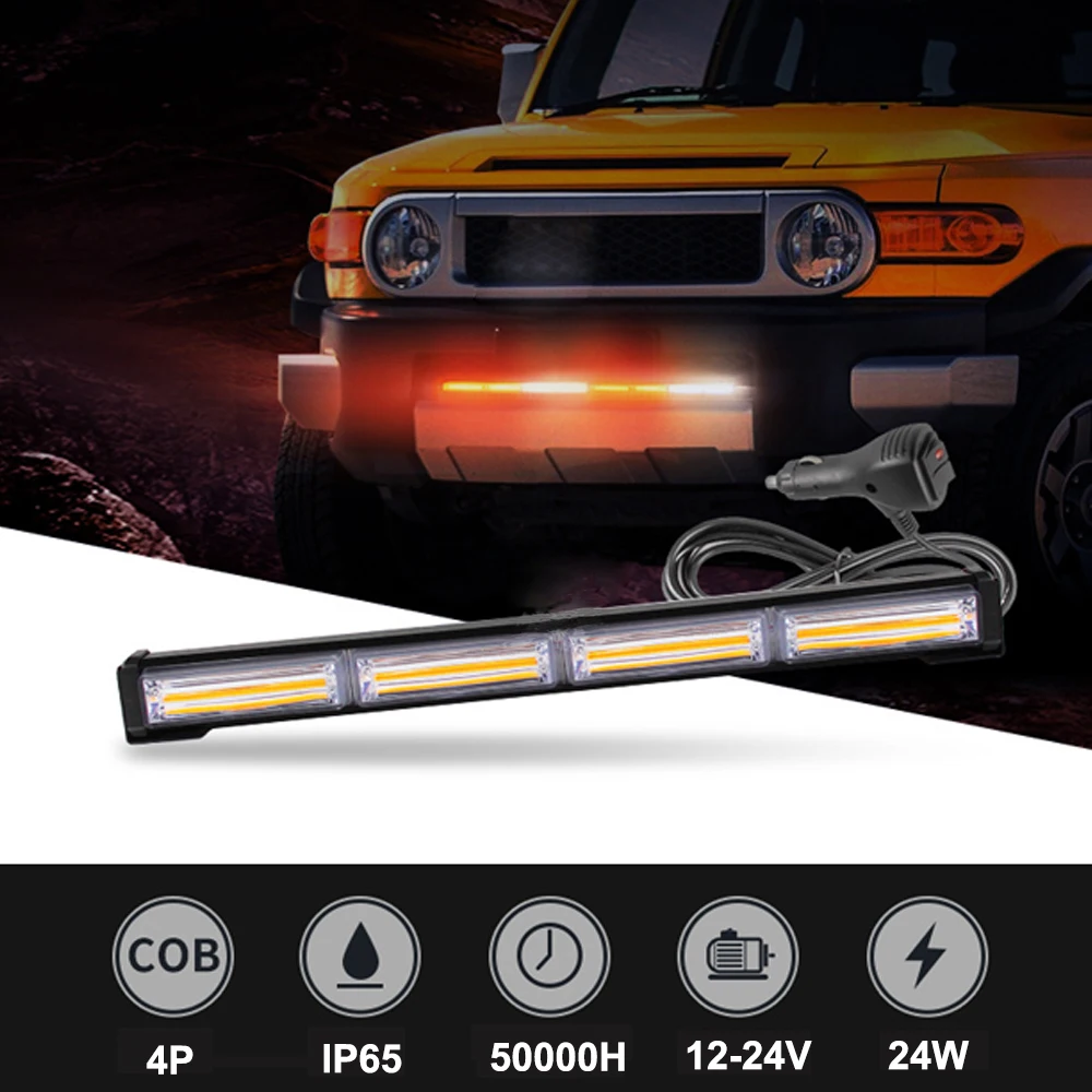 

Bright Linear COB LED Emergency Strobe Light Bar for Vehicles Law Enforcement Traffic Advisor Car Hazard Warning Signal Lights