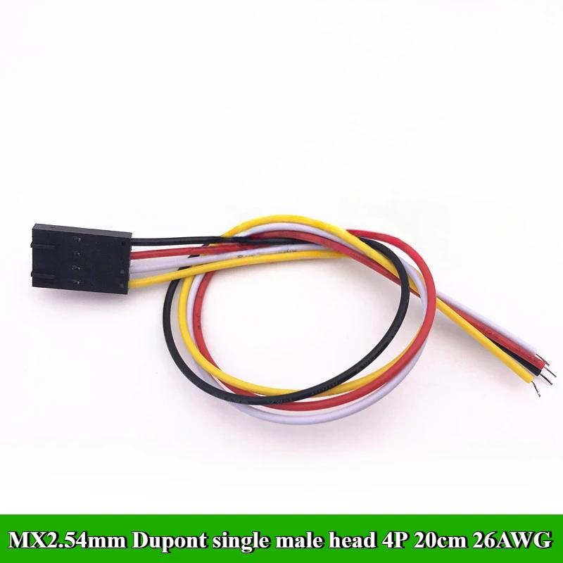 

30/50Pcs TJC8 MX2.54mm Dupont with Lock Buckle 2543 Single head 2P/3P/4P/5P/6P Terminal Wire Length 20cm 26AWG Electronic Wire