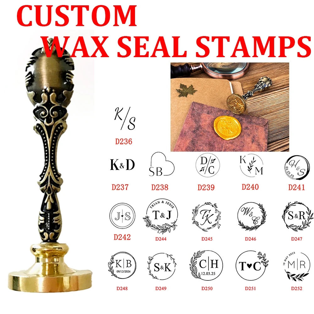 

Свадебный конверт, индивидуальные сургучные штампы с ручкой, дизайн логотипа, персонализированный сургучный штамп для украшения поделок, открыток