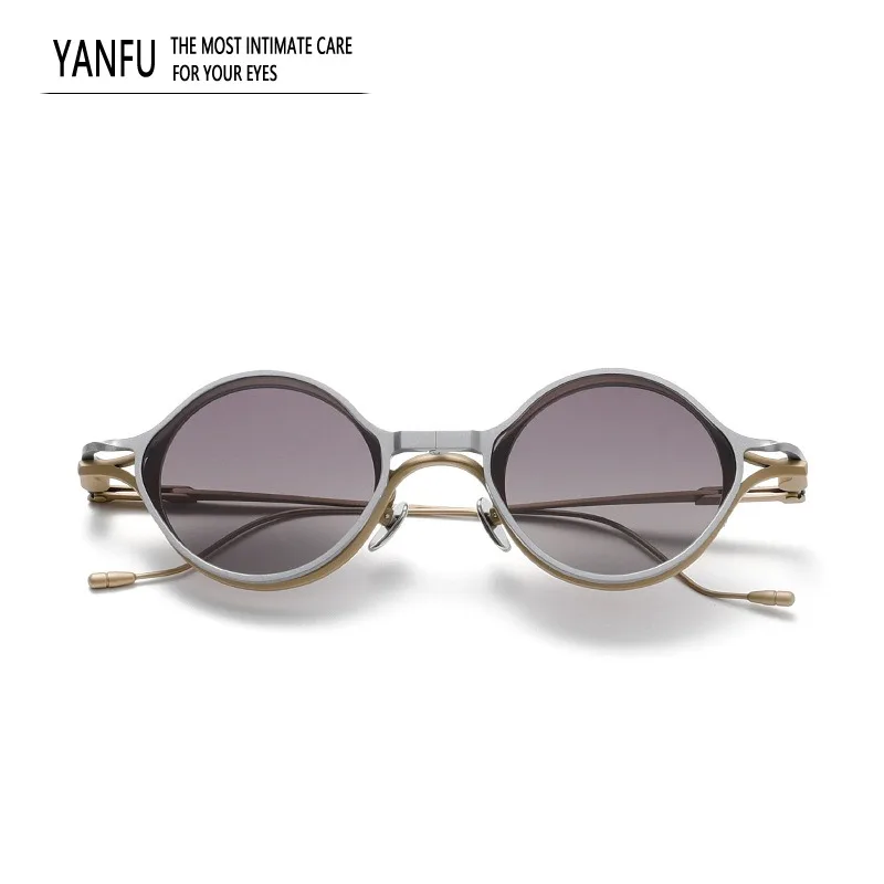 

Magnetic Clip Sunglasses Men Pure Titanium Thin Frame Trendy Fashion Round Travel Eyewear Women UV400 Glasses Man Outdoor 142mm