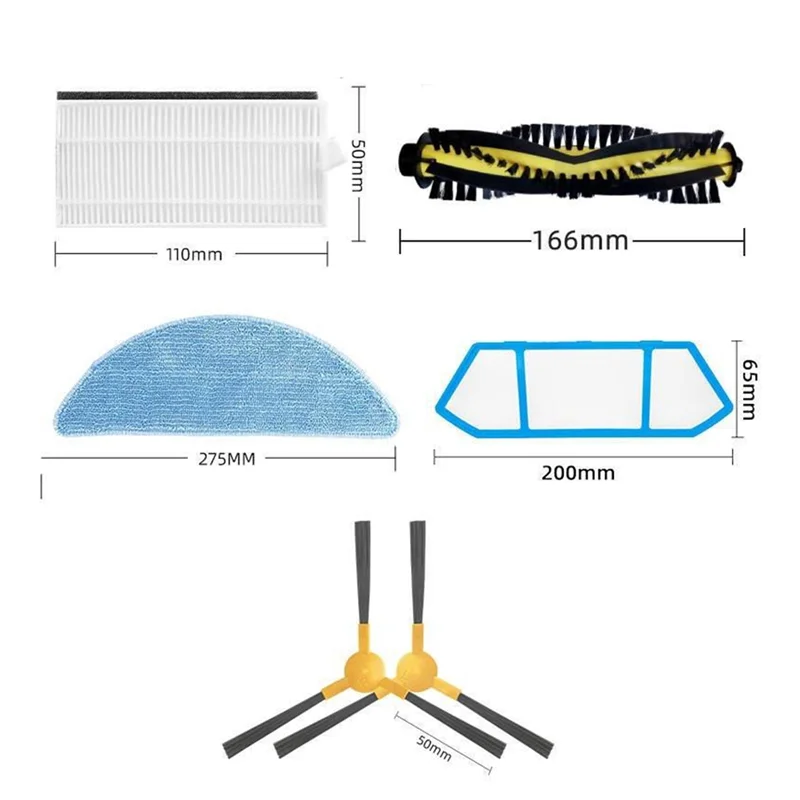¡Promoción! Juego de piezas de repuesto para Mamibot EXVAC650, EXVAC660, EXVAC680S, EXVAC880-cepillo principal, Cepillo Lateral, paño de fregona y filtro