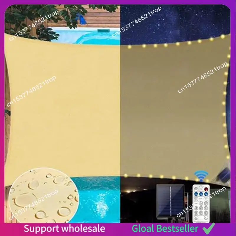 

A38M LED Shade Sail Waterproof 6.5X10FT Built-In LED, Integrated Sunshade Sail , Suitable For Yard Patio Garden Parking Lot