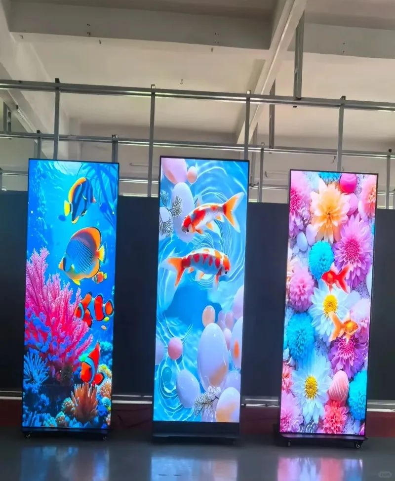 Trifold Double-Sided LED Poster Screen 4K HDR10+ Waterproof Outdoor/Indoor Advertising Display