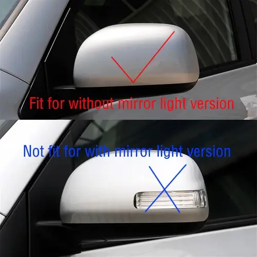 Imagen 2 del producto Para Toyota RAV4 2009-2012 2x pegatina de coche cubierta de espejo retrovisor lateral tapa de ala puerta Exterior vista trasera embellecedor de fibra de carbono ABS