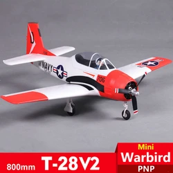 FMSRC 800MM Mini T28 T-28 Trojan V2 Red 4CH 2S PNP EPO RC Airplane Scale Baby Small Warbird Model Plane Aircraft War II Gift