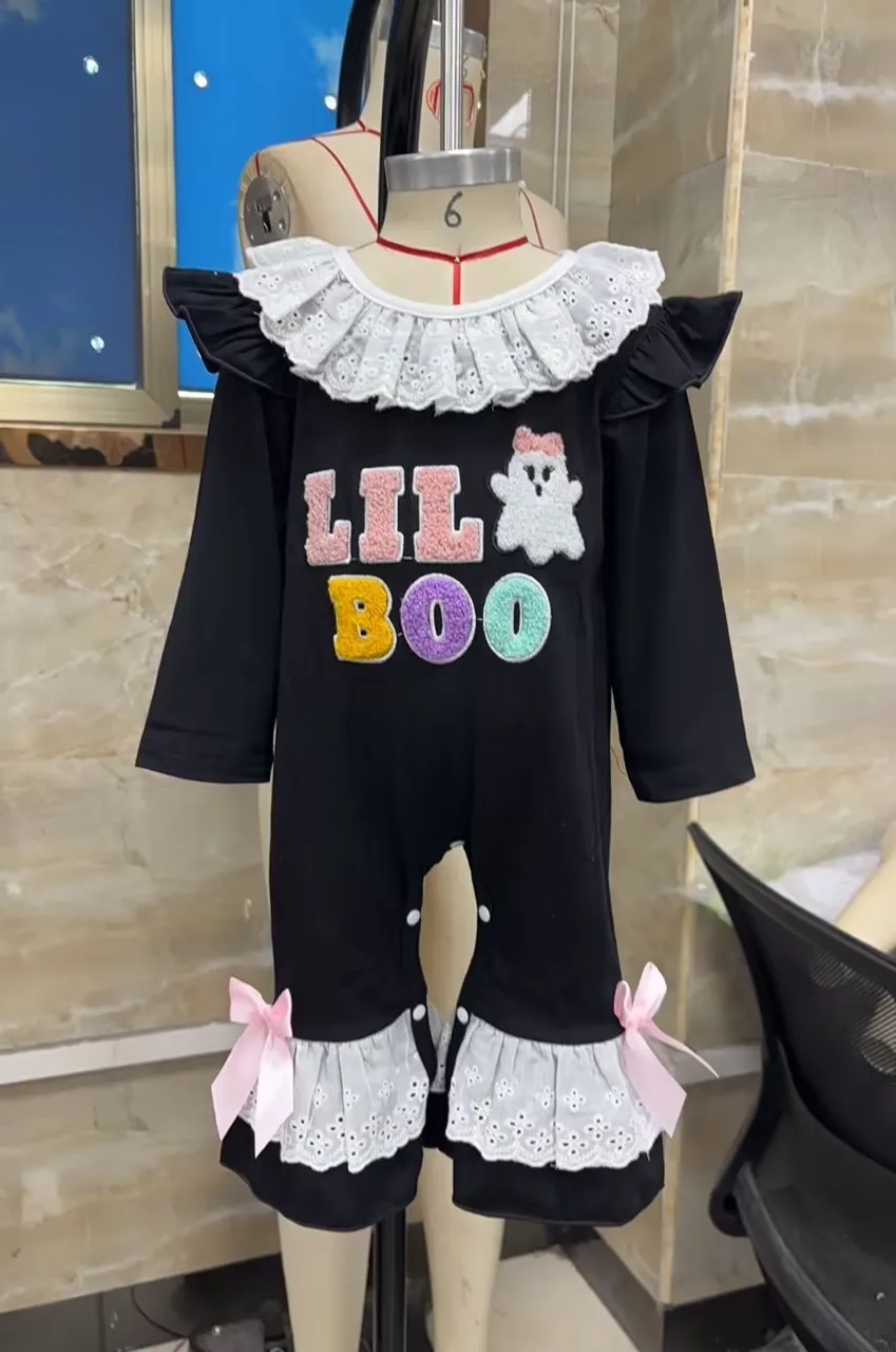 2027 Creative Halloween Jumpsuit for Toddler Baby Girls Warm Long-Sleeve Printed Casual Jumpsuit for Early Autumn