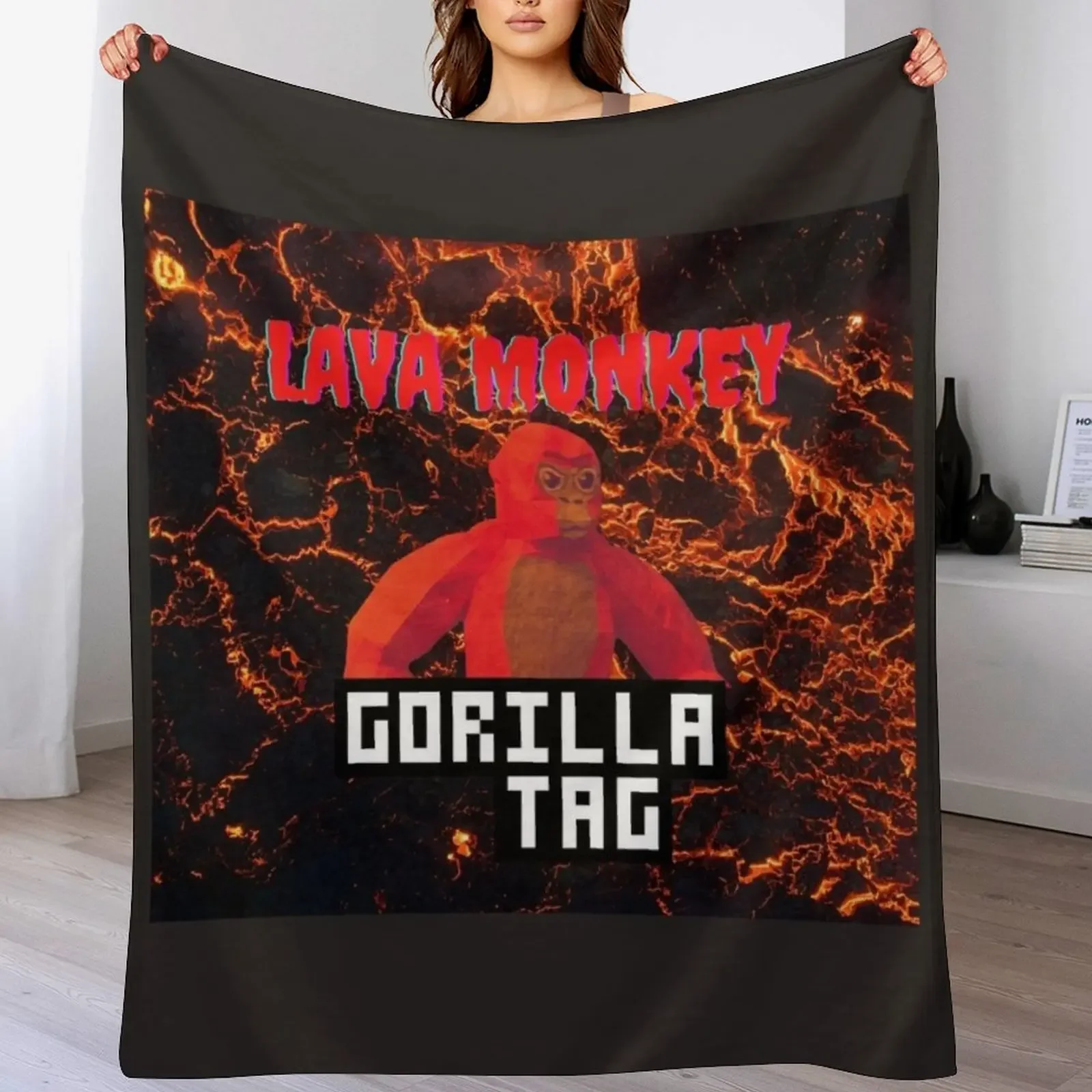 

Gorilla Tag, LAVA Monkey! Throw Blanket Flannels Blankets For Bed christmas gifts Comforter Blankets