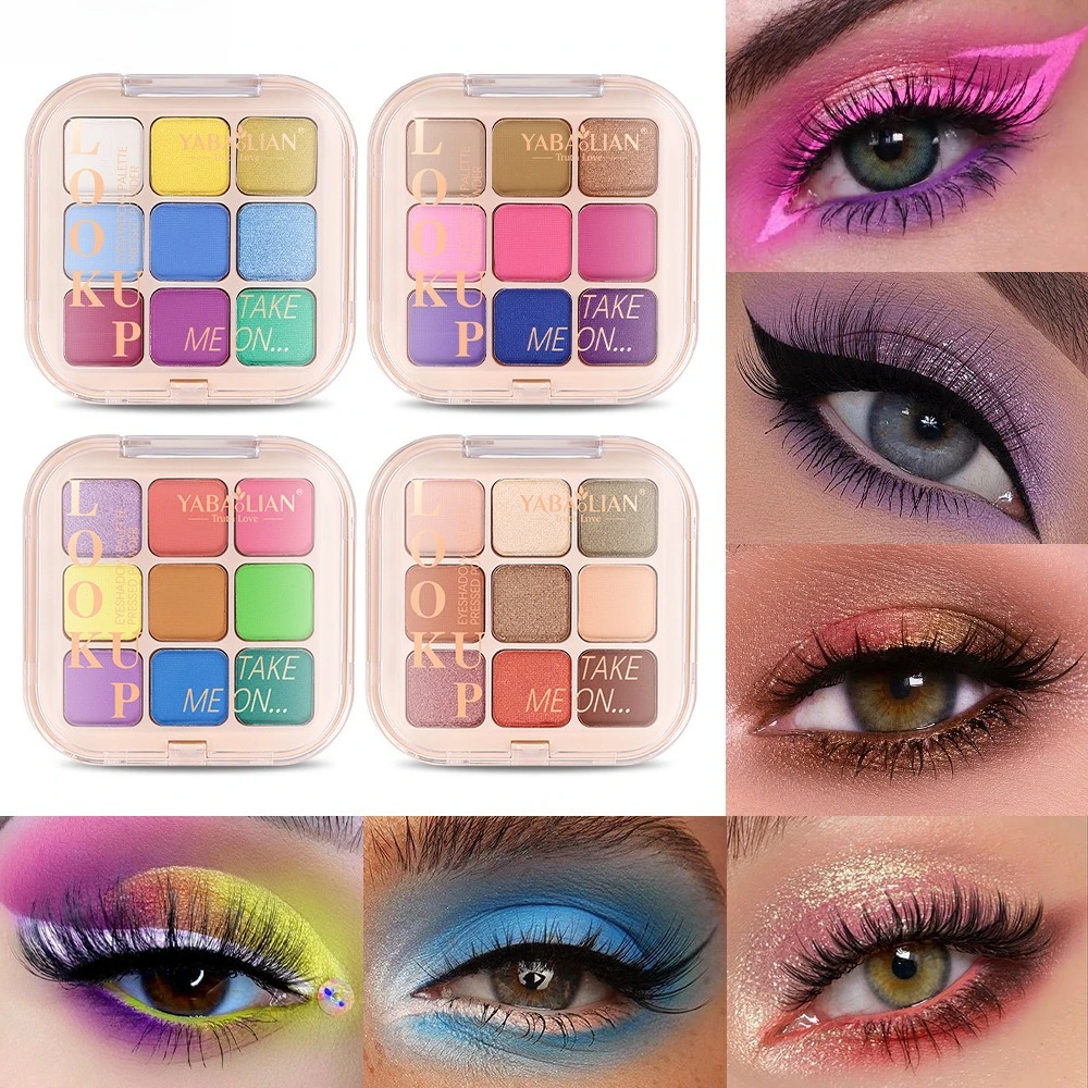 อายแชโดว์พาเลท 9 สี เมคอัพ 9 สี ดัซเซิล ฟอก อายแชโดว์ ชิมเมอร์ อายแชโดว์ พาเลท