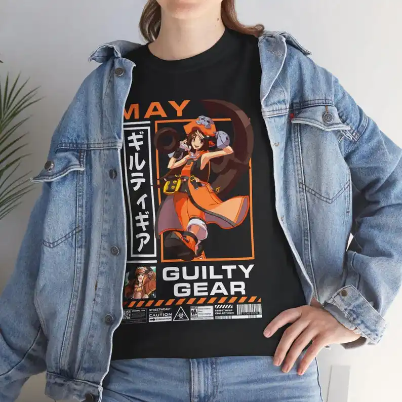 GUILTY GEAR May Anime T Shirt Softstyle Unisex FGC Shirt Gaming Streetwear Graphic T-Shirt