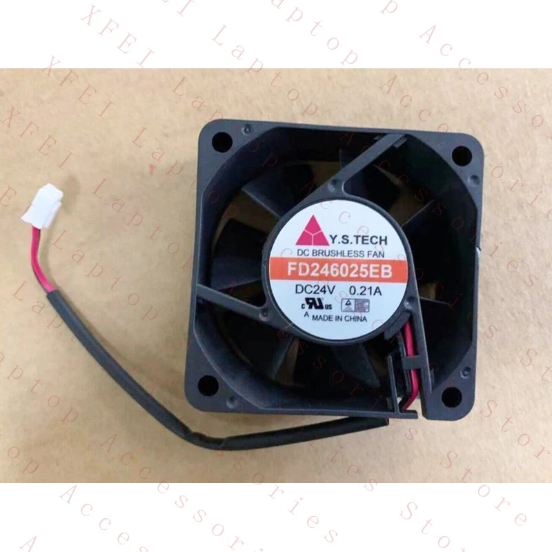D  New for Y.S TECH FD246025EB cooling fan 60*60*25mm DC12V 0.21A 2 pin