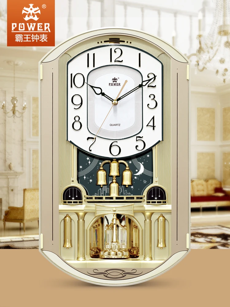 3d Large Wall Clock Vintage Creative Music Whole-time Timing Pendulum Clock Art Retro-Decorative Relogio De Parede Decor SC046