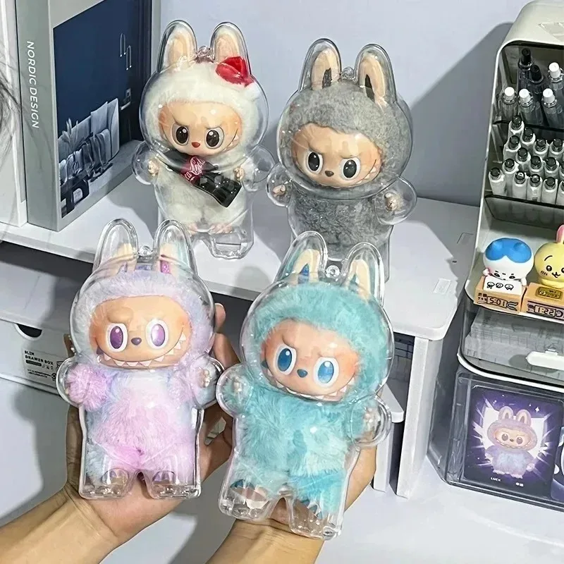 Hot Protective Acrylic Case For Labubu V3  Big Into Energy Transparent Portable Organizer  Storage Case Display Bag Dustproof