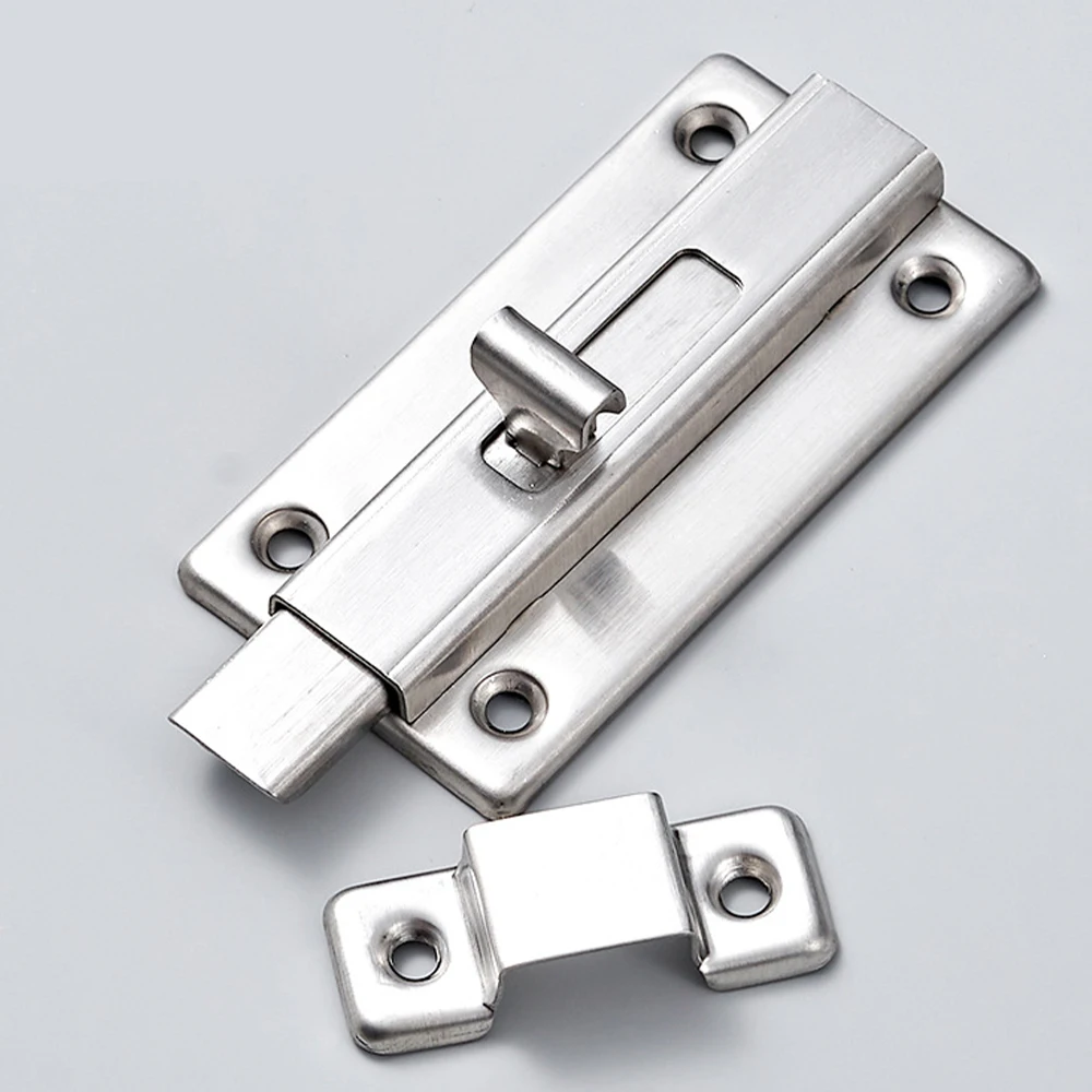 الفولاذ المقاوم للصدأ مزدوجة نهاية الباب البراغي ، انزلاق قفل برميل الترباس مزلاج ، سلامة الأجهزة ، 1 قطعة #5