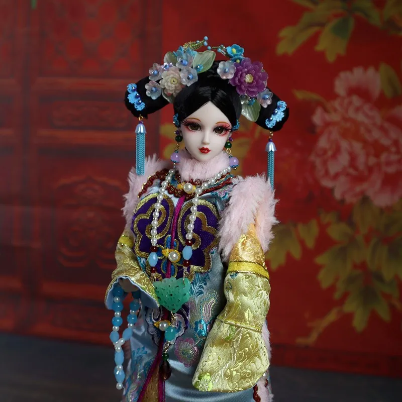 

Original Chinese 30cm Ancient Costume Doll Handmade Qing Dynasty Doll Can Change Clothes/Jewelry Ornaments For Children's Gifts