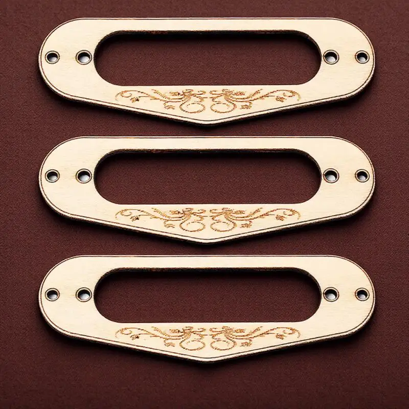 

3Pcs Professional Guitar Pickup Frame Maple Mounting Ring for Electric Guitars Gb401 Golden Guitar Pickup Frame
