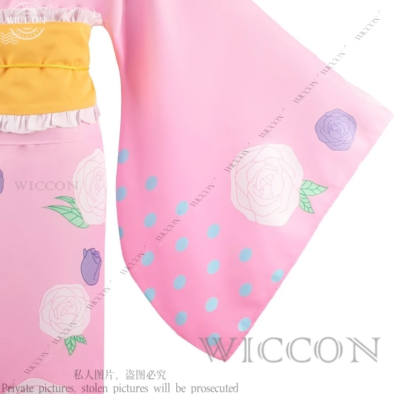 Hoshino Ai Cosplay Costume Kimono Waist Seal + Waist Rope Woman Pink Cute Oshi No Cos Ko Fiesta Role Play Stage Comic-Con