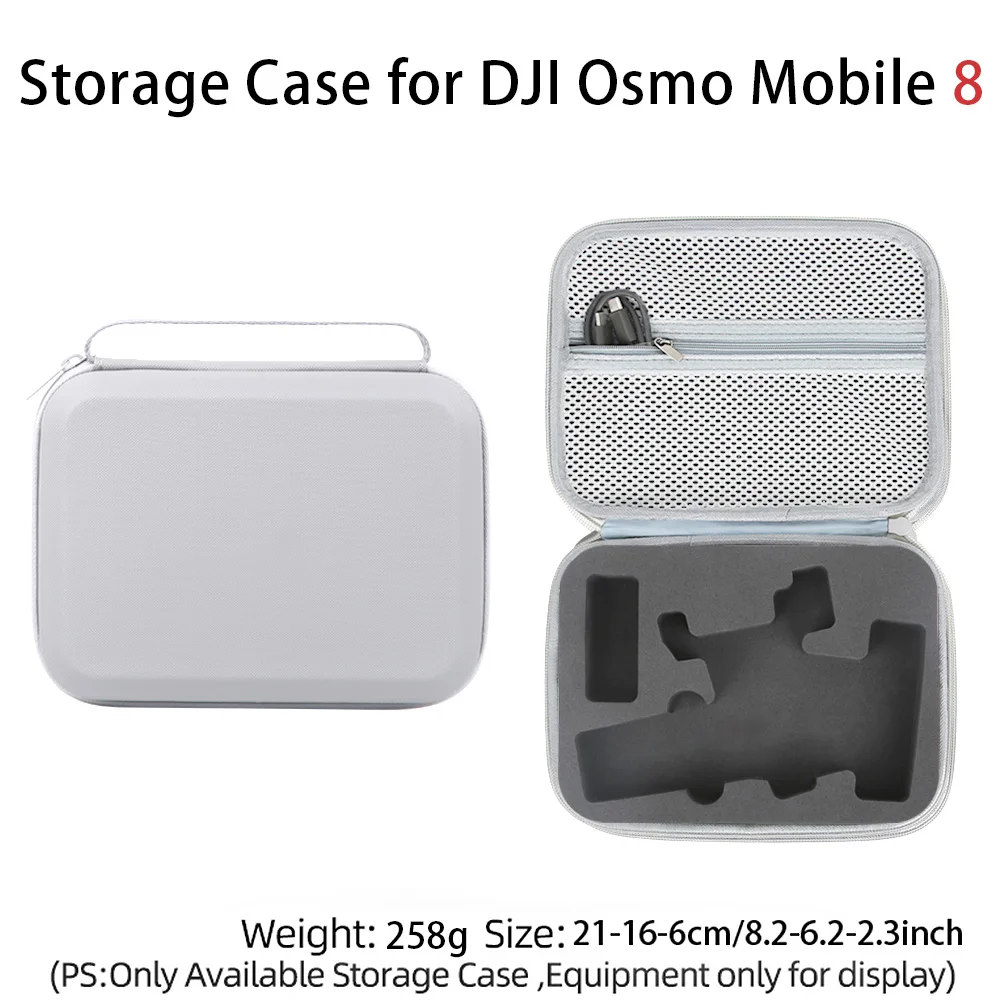 

​PU Storage Case for DJI Osmo Mobile 8 Anti-shock Gimbal Stabilizer Storage Bag Black Gray
