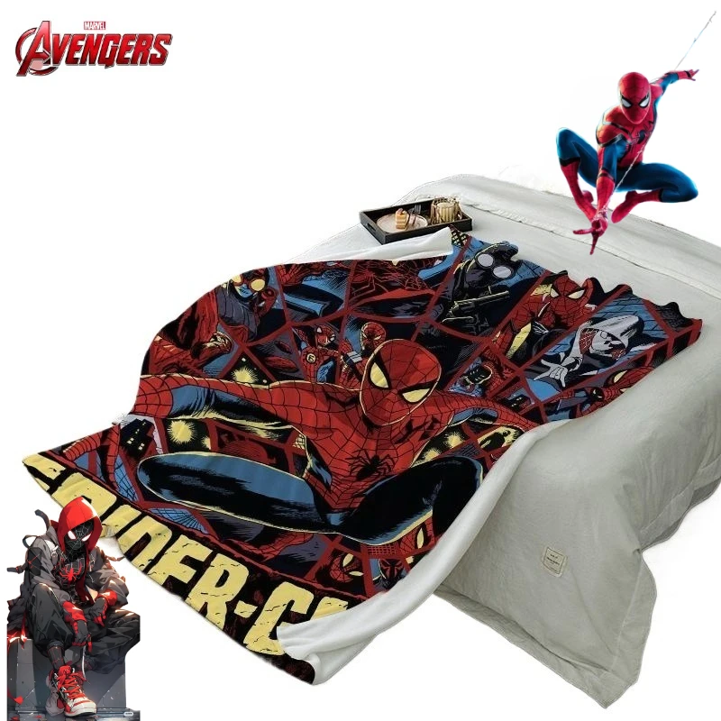 Edredón Delgado con Diseño de Spiderman de Marvel, Creativo y Personalizado, para Hombre y Mujer, Ideal para Siesta de Verano, Oficina o Aire Acondicionado, Regalo