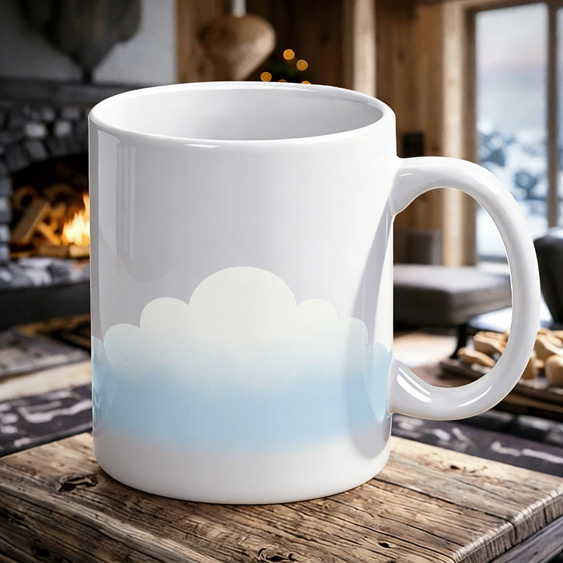 

Minimalist cloud sky gradient ceramic mug, coffee mug, milk mug, office tea cup, drinking cup, gift for friends, fade-resistant