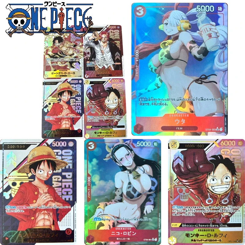 ONE PIECE Anime Characters Monkey D. Luffy Miss Allsunday DIY Homemade Collection Card Christmas Birthday Gift Toys