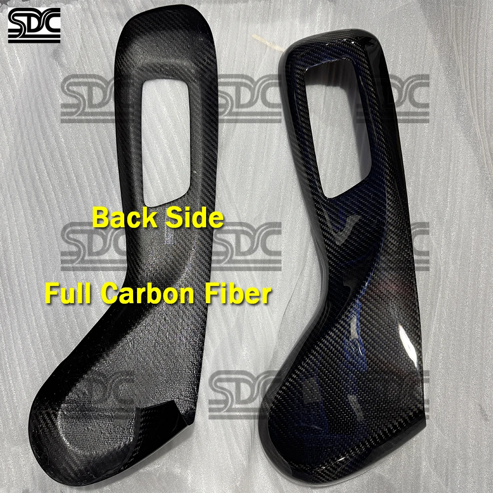 For BMW M5 F90 2018+ Real Dry Carbon Fibre Seat Side Control Trim Covers 2 Pcs/set Add on