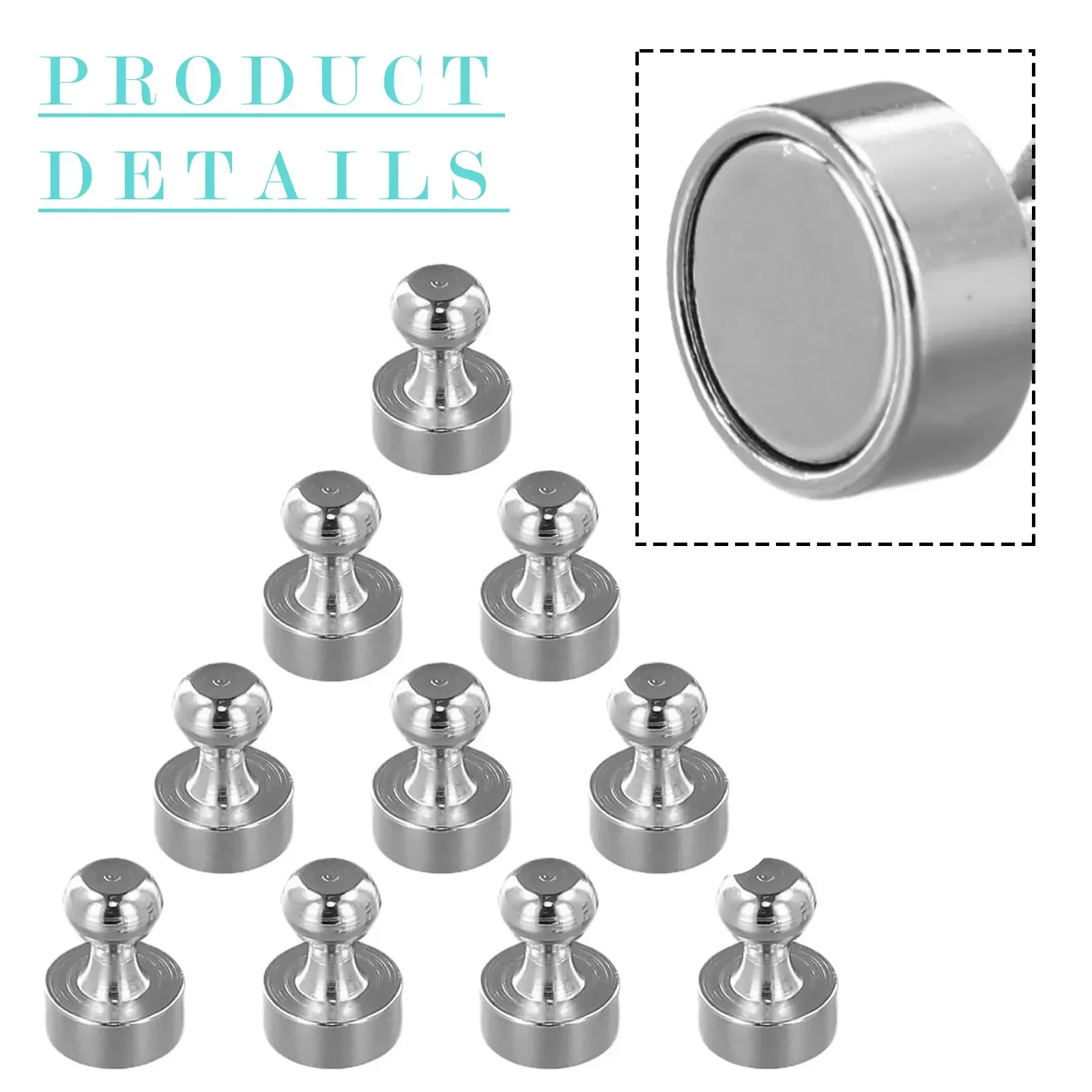 10pcs Neodymium Magnet Pin Board Magnet For Board Cone Magnets Magnetic Refrigerator Magnet Decoration Office Blackboard Sticker