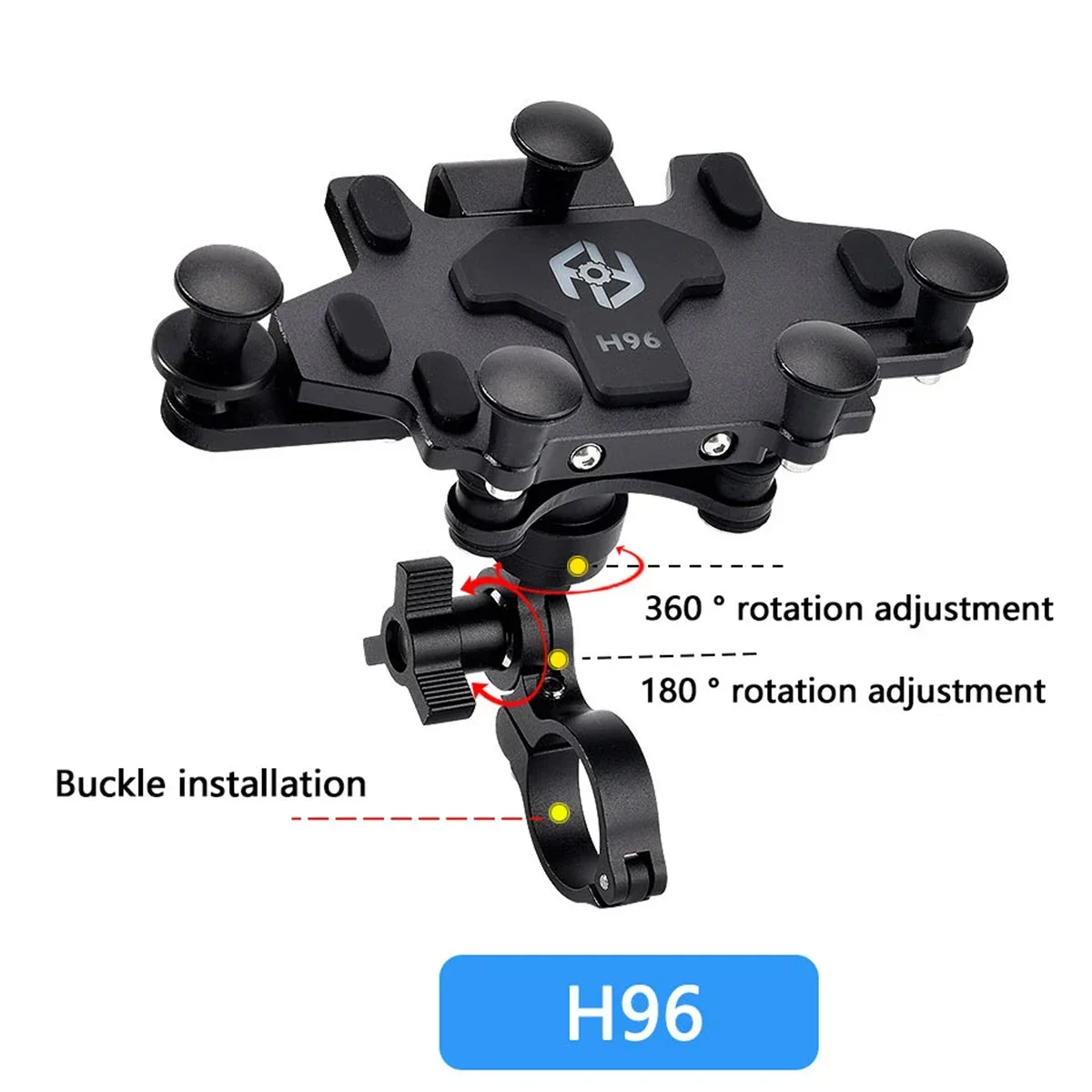 Upgraded 360°+180° Rotating Moto Motorcycle Phone Holder Outdoor aluminum alloy motorcycle Cellphone Holder Vibration Anti Shake
