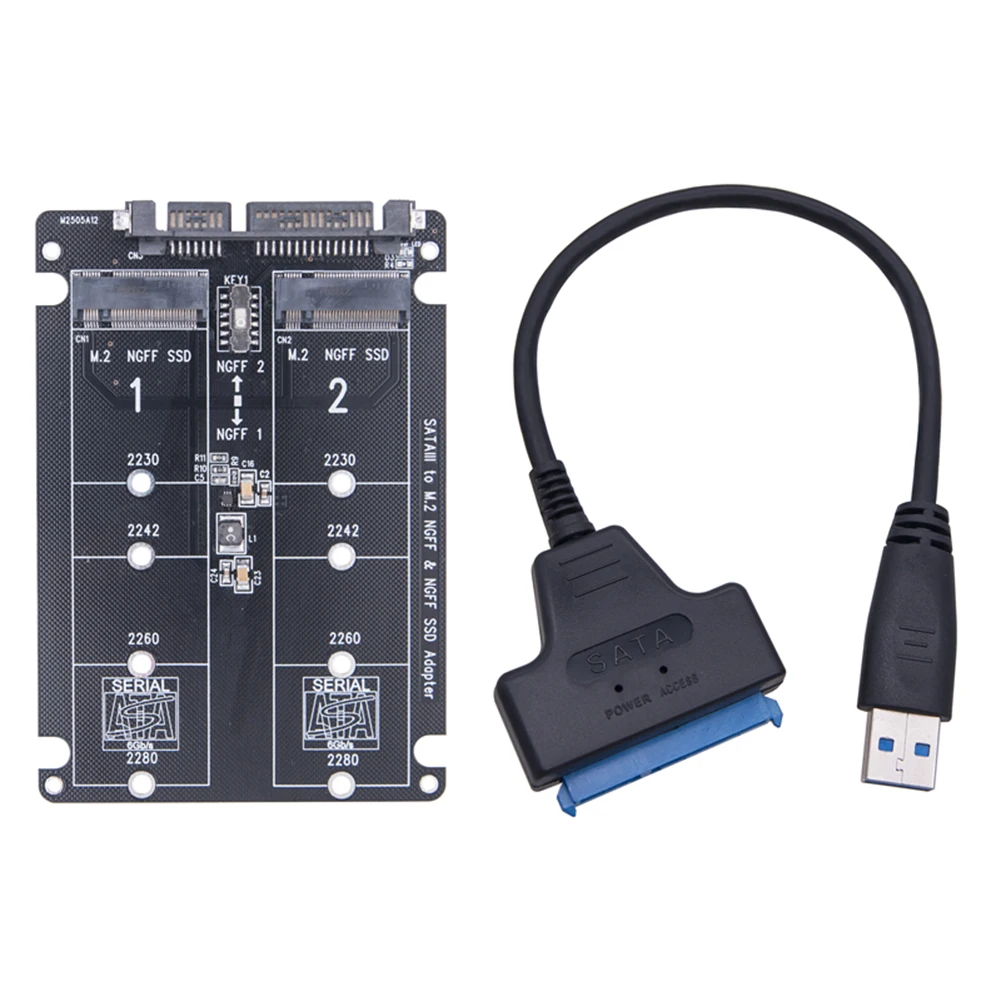 

M.2 NGFF SSD Adapter with USB Converter M.2 NGFF SSD MSATA Protocol To Serial Port Adapter M.2 NGFF SSD To SATA 3.0 Adapter Card