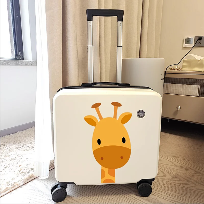 Children's trolley box Girl Boy Cute animal cartoon student small suitcase Male 18 "cardan wheel boarding luggage