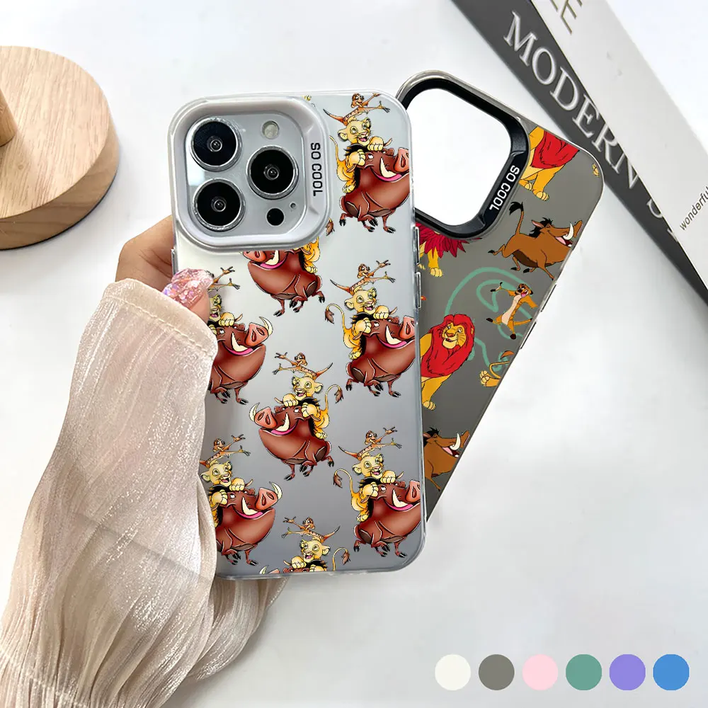 Disney Hakuna Matata The Lion King Phone Case For iPhone 14 15 16 13 12 11 Pro 7 8 Plus X XR XS Max Cool Laser Matte Cover