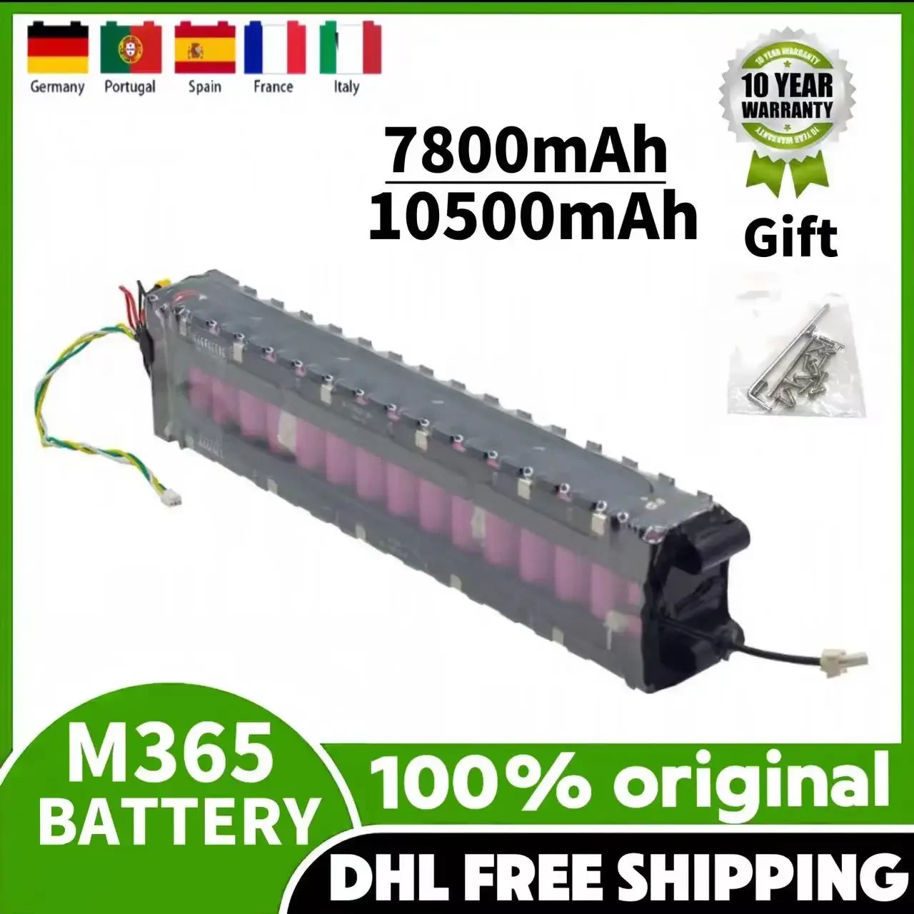 New 36V 10S3P 7.8Ah/10.5AH M356 Electric scooter Battery Pack m365 battery 18650 battery with Waterproof Bluetooth Communication