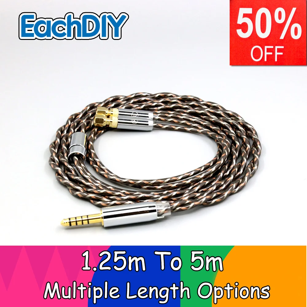 

TypeX 25AWG Litz Shielding 7n OCC Earphone Cable For HE300 HE4 HE500 HE6 HiFiMan HE400 HE5 HE6 Headphone LN008895