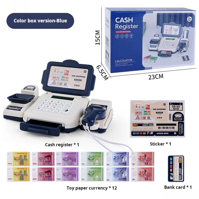 Register Calculator Scan Shopping Card Register New Children's Supermarket Cash Play Every Family Toys Boys Girls Gifts