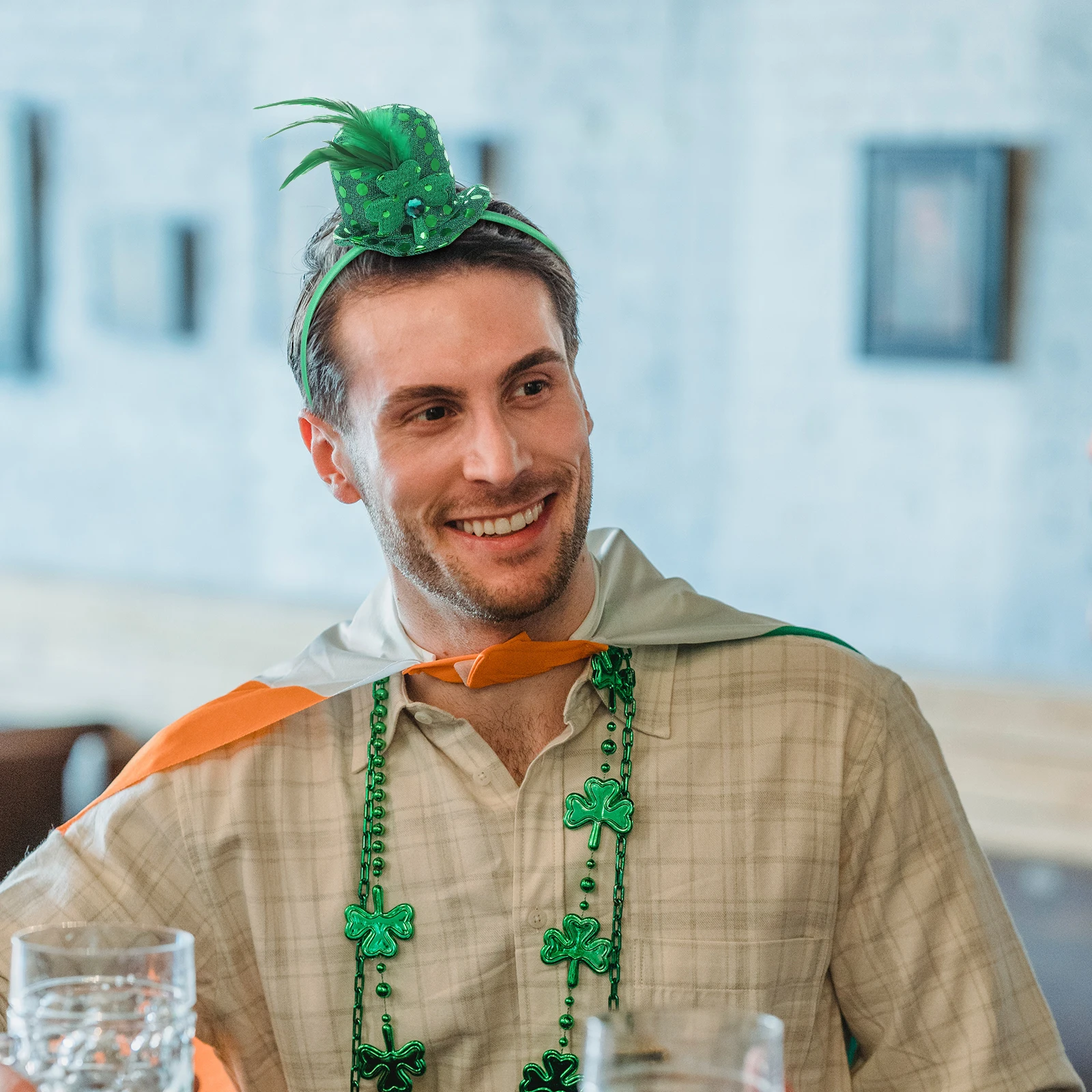 

2 Pcs Clover Headband Hair Accessories Kids Girls St Patrick's Day Festival Props Lightweight Safe Durable Hairstyling