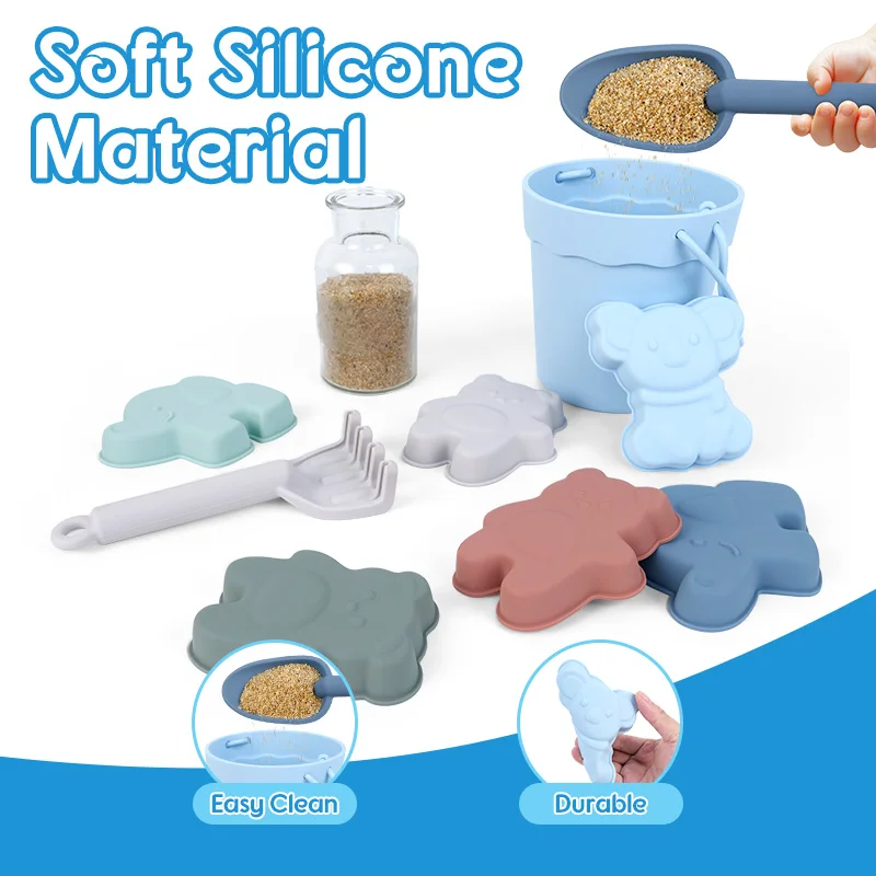 Zomerstrandspeelgoed voor kinderen Zachte siliconen zandbakset Strandspel Speelgoed voor kinderen Stuur Strand Spelen Zand Water Speelgereedschap Zand