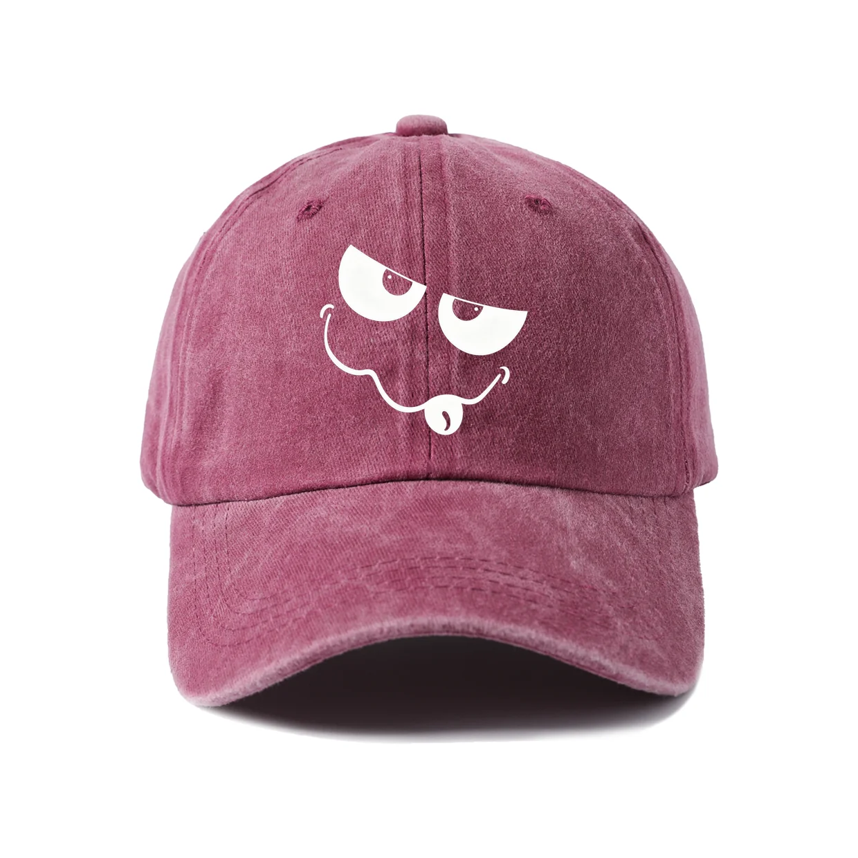 Vintage Washed Baseball Cap with Annoyed Black Cat Graphic, Adjustable Unisex Dad Hat, Streetwear Gift