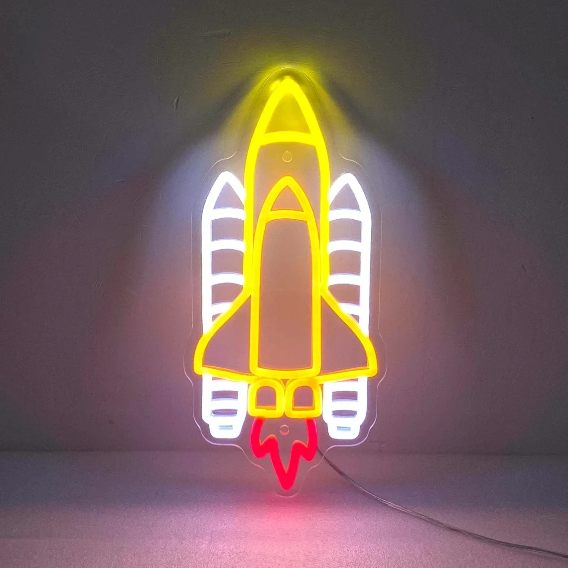 Space Neon Sign Nasa Rocket Space Neon Light for Boy Room Decor Space Decor For Nursery