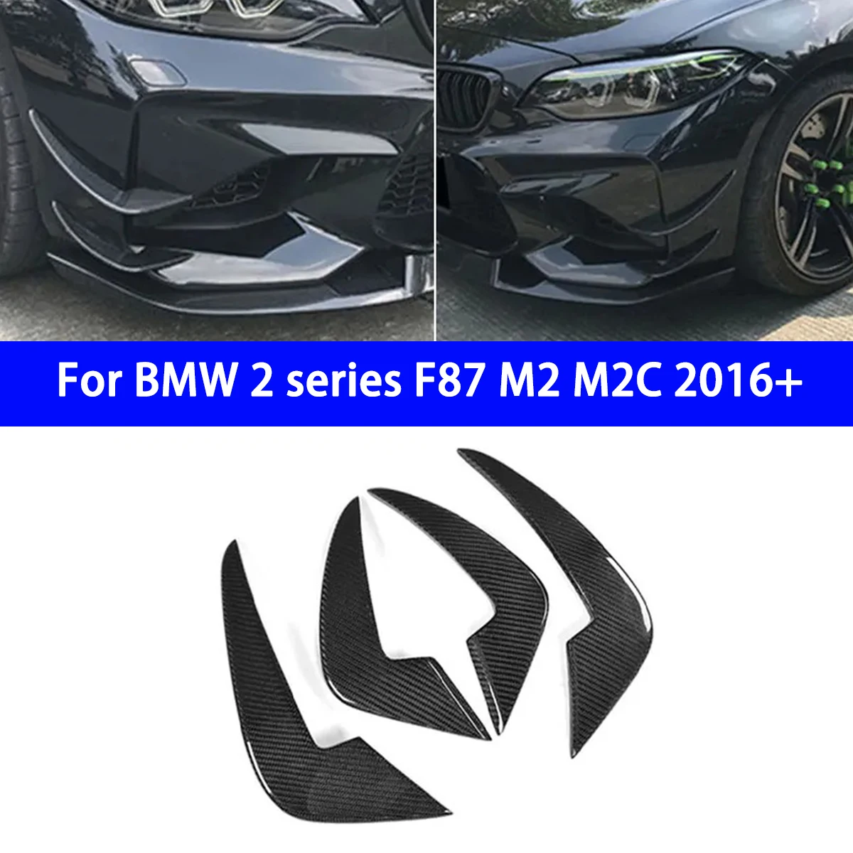 For BMW 2 Series F87 M2 M2C 2016+  Carbon Fiber Wind Blade Turbulence Carbon Fiber AC Wind Blade