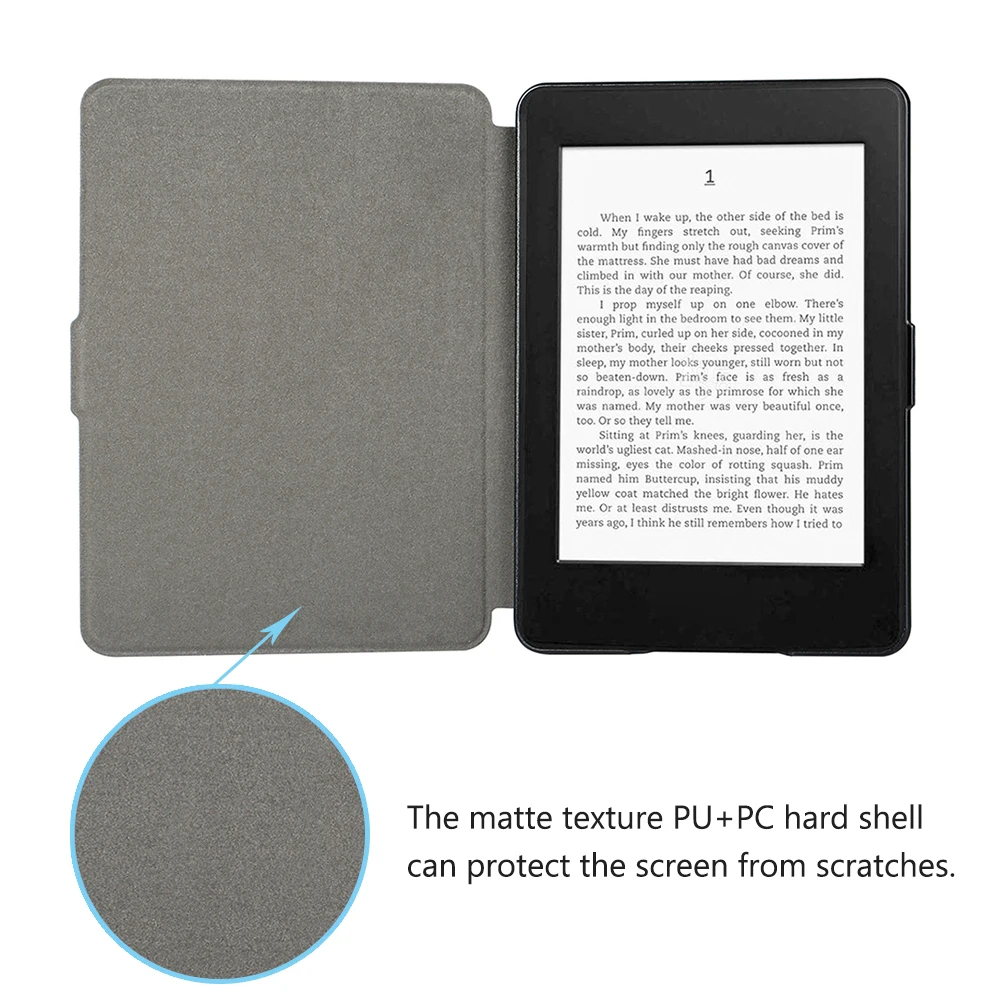 E-Books Reader Schutzhülle Matt PU PC Hartschale für Amazon Kindle Paperwhite 4 2018, Gen 10, PQ94 WIF-Abdeckung