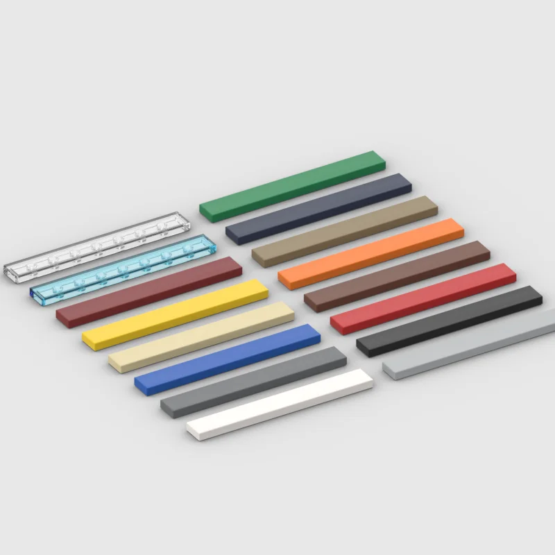 *Flachfliese 1x8* SS157 4162 50 Stück DIY-Erleuchtungsblocksteine, kompatibel mit anderen Baugruppenpartikeln